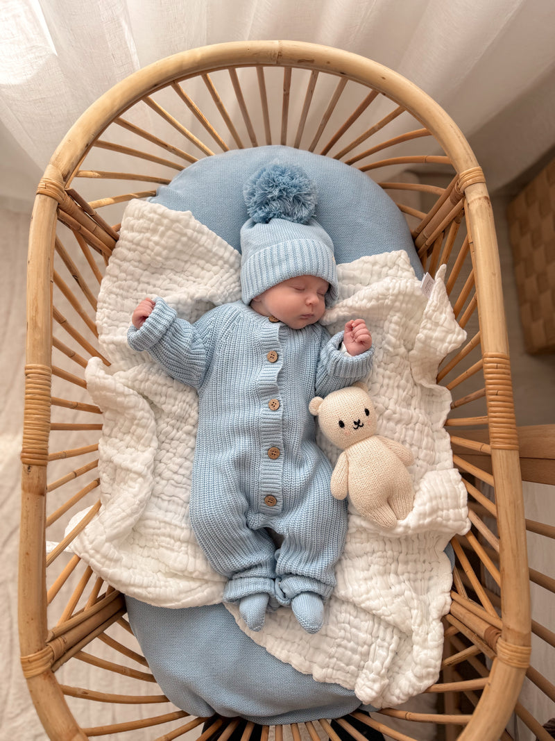 Classic Baby Blanket - Powder Blue