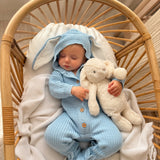 Bunny Ear Booties - Powder Blue