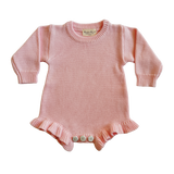 Frills Long Sleeve Knit Romper