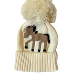 Giddy Up Pom Beanie - Cream