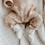Luna + Luca Organic Booties - White