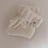 Luna + Luca Organic Booties - White