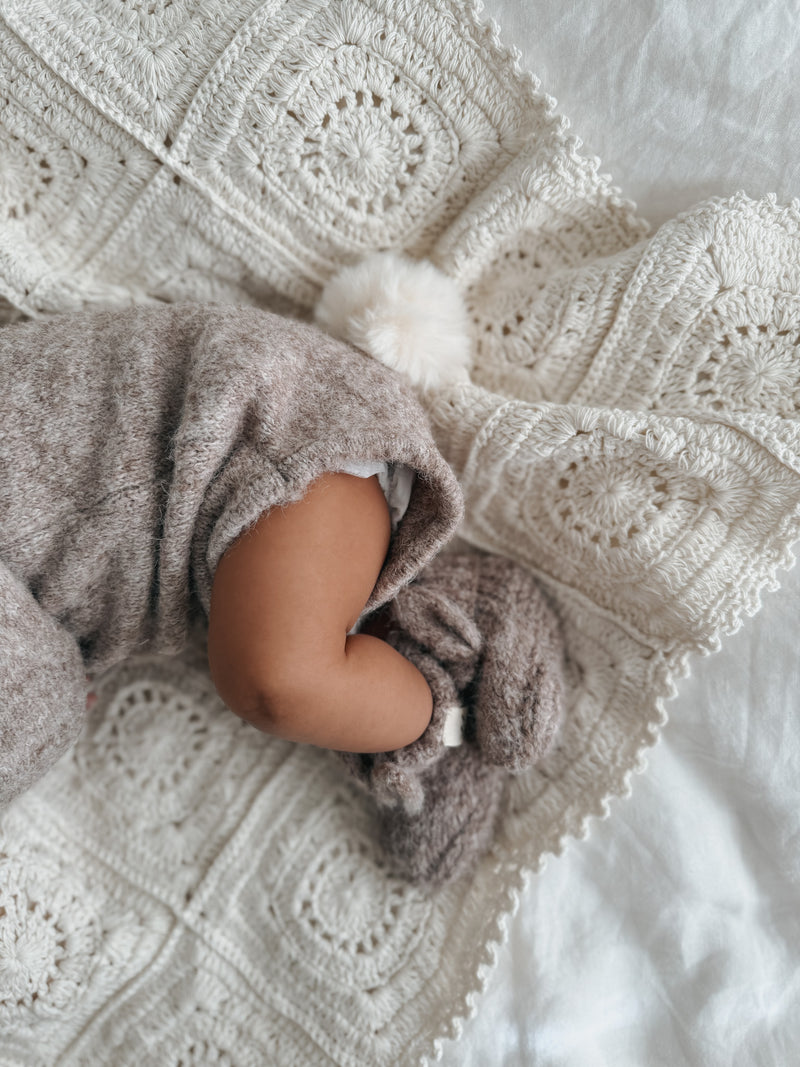 Luna + Luca Cozy Bunny Romper