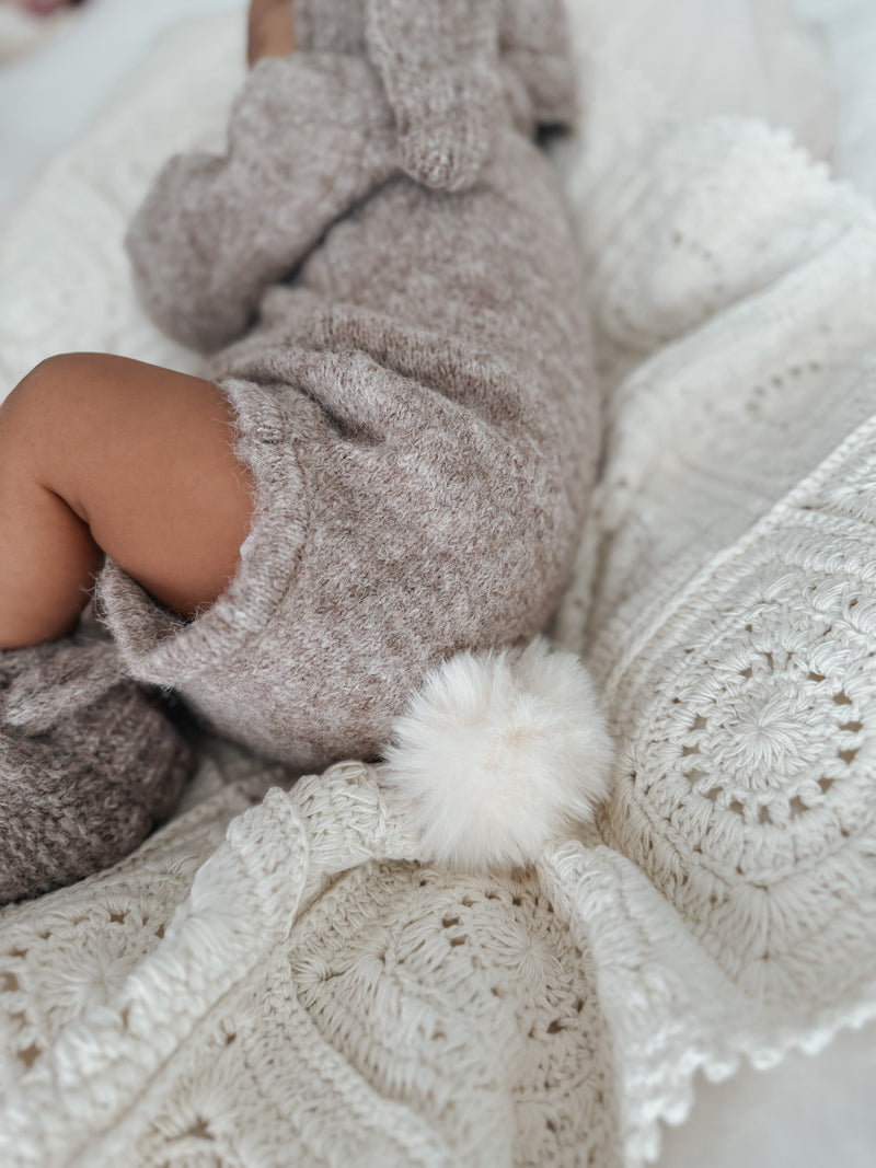 Luna + Luca Cozy Bunny Romper