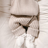 Chunky Rib Leggings - Beige
