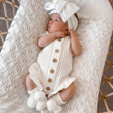 Little B's Ruffled Romper - Milk
