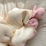 Bow Booties - Powder Pink