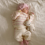 Classic Bow Beanie - Powder Pink