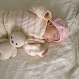 Classic Bow Beanie - Powder Pink