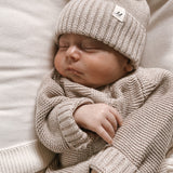 Luna + Luca Classic Purl Knit Jumpsuit - Heather Beige