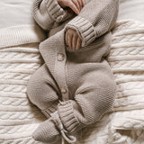 Luna + Luca Cable Knit Baby Blanket - White