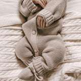 Luna + Luca Classic Purl Knit Jumpsuit - Heather Beige