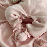 Classic Ruffle Booties - Powder Pink