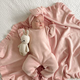 Classic Ruffle Jumpsuit - Powder Pink