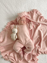 Classic Ruffle Jumpsuit - Powder Pink