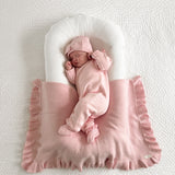 Classic Ruffle Jumpsuit - Powder Pink