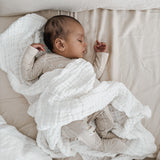 Luna + Luca Cotton Gauze Baby Blanket - White