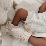Luna + Luca Organic Booties - Cream