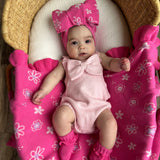 Oversized Bow Romper - Powder Pink