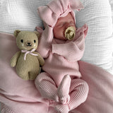 Baby Rib Ruffle Bundle - Powder Pink