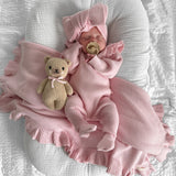Baby Rib Ruffle Bundle - Powder Pink