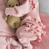 Baby Rib Ruffle Bundle - Powder Pink