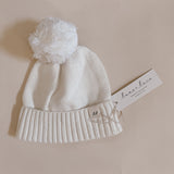Luna + Luca Pom Beanie - White