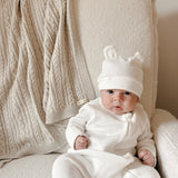 Luna + Luca Bear Waffle Set - White