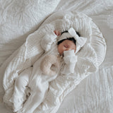 Luna + Luca Ruffle Waffle Set - White