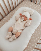 3 Little Crowns Textured Knit Romper - Oat