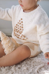 Ziggy Lou Neutral Christmas Tree Sweater