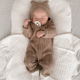 Luna + Luca Baby Bear Jumpsuit - Acorn
