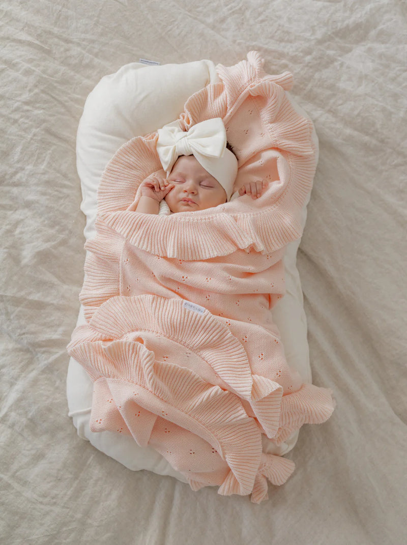 Ziggy Lou Frill Blanket - Primrose