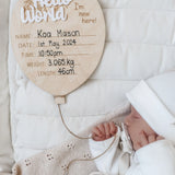 3 Little Crowns Balloon Birth Announcement Plaque