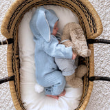 Bunny Knit Jumpsuit - Powder Blue