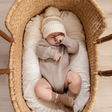 Baby Rib Bodysuit - Heather Beige
