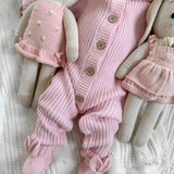 Bunny Ear Booties - Powder Pink