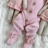 Bunny Ear Booties - Powder Pink