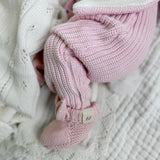 Bunny Ear Booties - Powder Pink