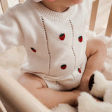 Strawberry Embroidered Romper