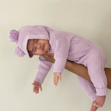 Little B's Classic Hoodie Jumpsuit - Violet