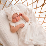 Pointelle Baby Blanket - White