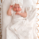 Pointelle Baby Blanket - White