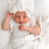 Pointelle Baby Blanket - White