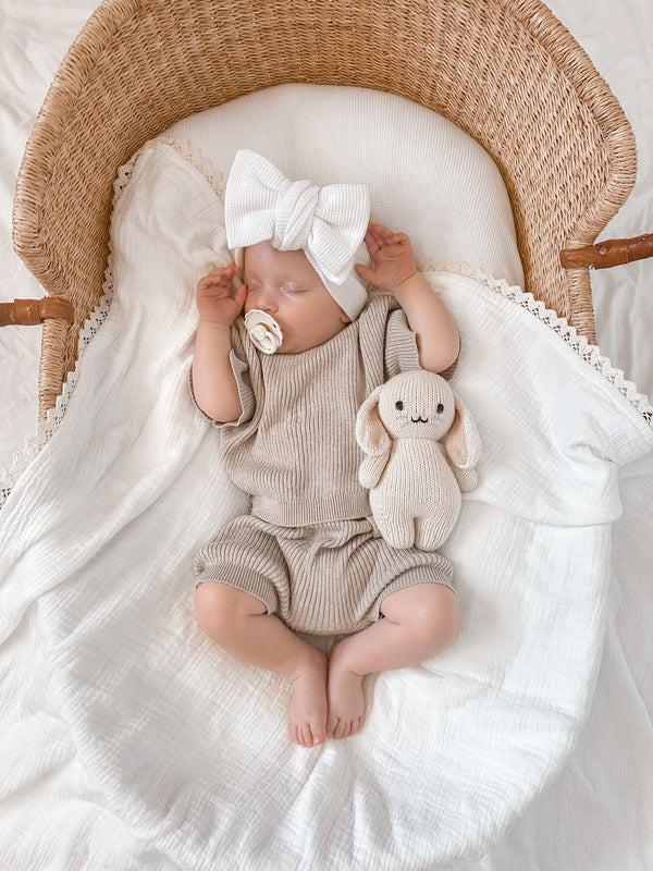 Little B's Ribbed 2-Piece Set - Oak
