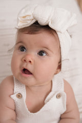 Luna + Luca Knit Bow Headband - Off-White