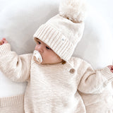 Chunky Purl Knit Romper - French Cream