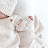 Chunky Purl Knit Romper - French Cream