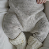 Luna + Luca Natural Knit Overalls