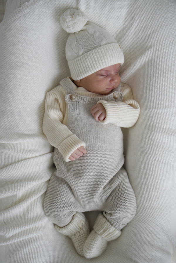 Luna + Luca Natural Knit Overalls